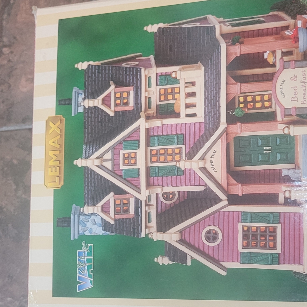 Lemax Pink and Black Village Building